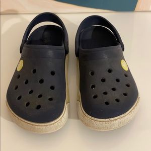 Kids CROCS, Blue & Lime, size 11